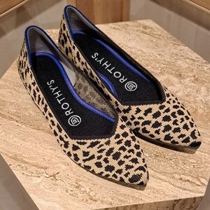 Rothy's Leopard-Print The Point Flats 6.5